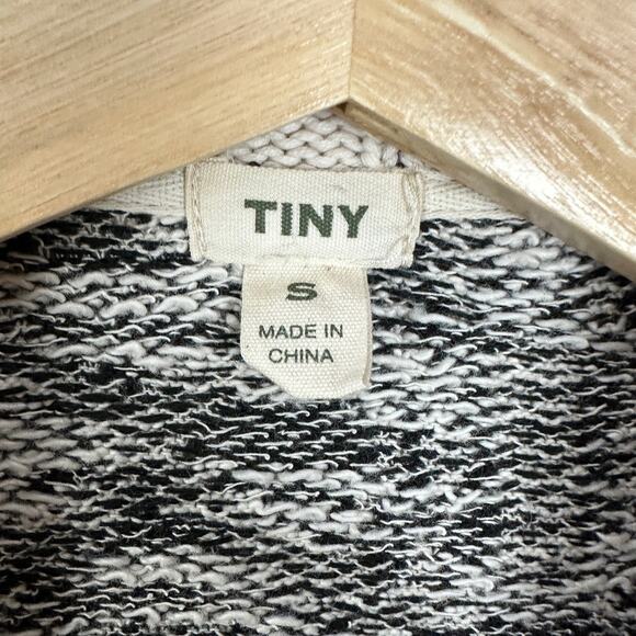 Anthropologie Tiny Marzine Black White Open Front Drape Cardigan Sweater S Small - Picture 6 of 8